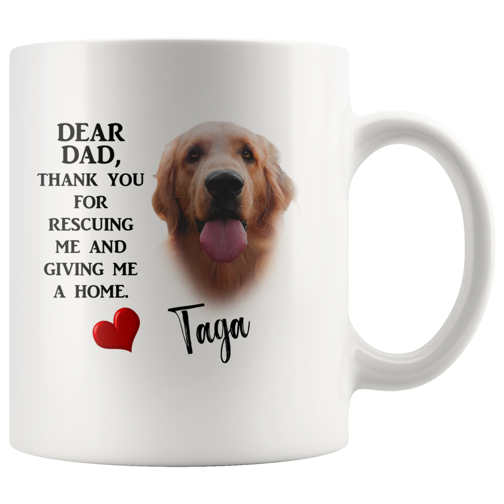 Personalized Dog Dad Mug - Rescue
